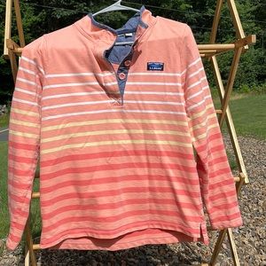 LL Bean Women's Cotton Sweatshirt, Quarter-button Pullover